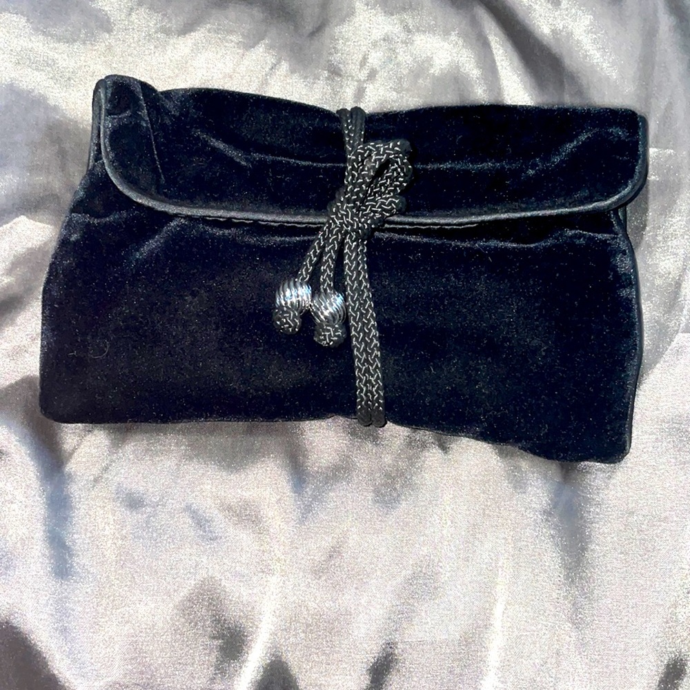David Yurman Black Velvet Travel Jewelry Roll-Up Pouch
